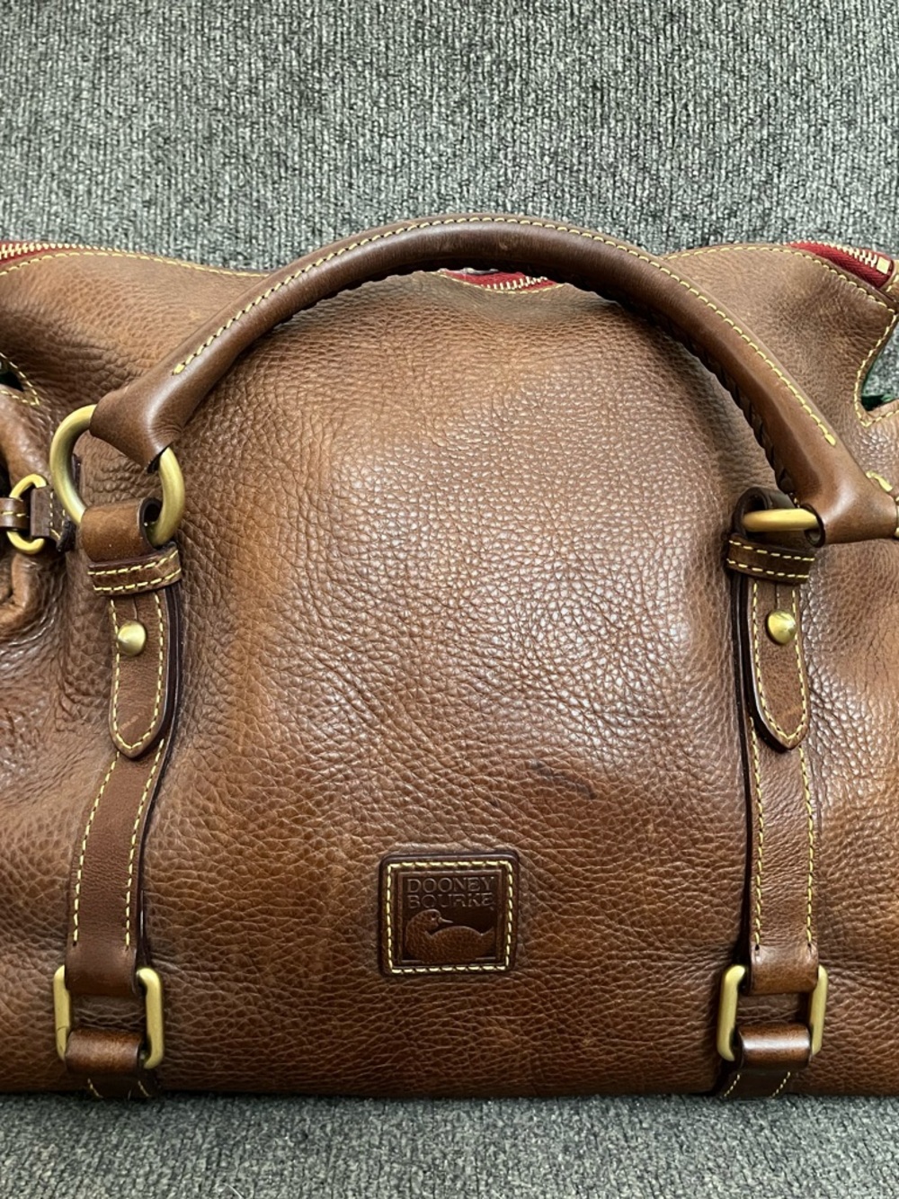 SOLD Dooney & Bourke Large Florentine Satchel in Chestnut